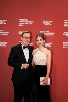Germany, Culture, Prize for Understanding and Tolerance 2025 Jewish Museum Berlin Philipp Amthor CDU with partner Carlotta Voß Copyright: xJamesxZabelx
