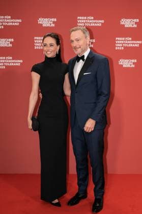 Germany, Culture, Prize for Understanding and Tolerance 2025 Jewish Museum Berlin Christian Lindner FDP, former Minister of Finance and wife Franca Lehfeldt Copyright: xJamesxZabelx