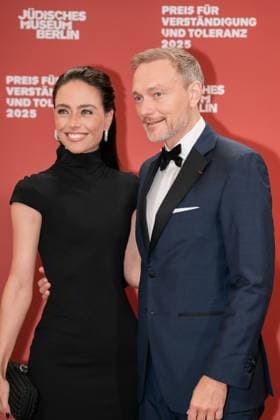 Germany, Culture, Prize for Understanding and Tolerance 2025 Jewish Museum Berlin Christian Lindner FDP, former Minister of Finance and wife Franca Lehfeldt Copyright: xJamesxZabelx