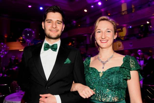 Narrhalla Faschingsprinzenpaar Stephan I 34 Kuerten Development engineer Samantha I Bigl 28 Product manager Munich 15 11 2025 Bayerischer Hof Narrhalla Hofballl Photo Munich