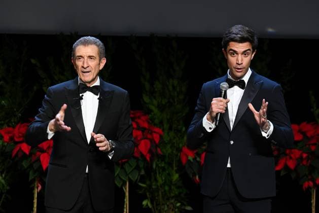 Monte Carlo, 22nd Monte Carlo Film Festival De La Comédie. Awards Ceremony. Pictured: Gabriele Greggio, Ezio Greggio  Copyright: xManuelexMangiarottix xipa-agency.netx xComix xMangiarottix IPA_Agency_IPA68017857