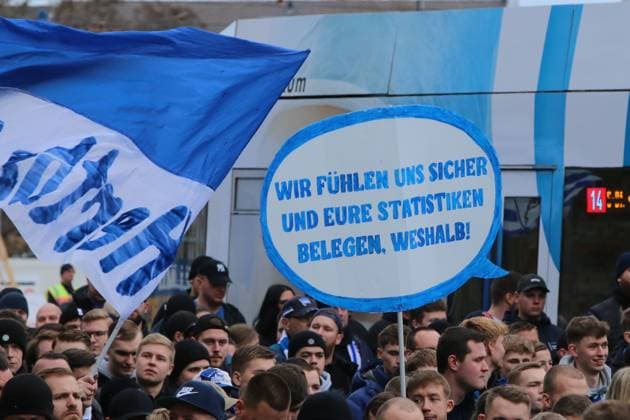 16 11 2025 Demonstration Fandemo in Leipzig Football is safe Leipzig Saxony Germany