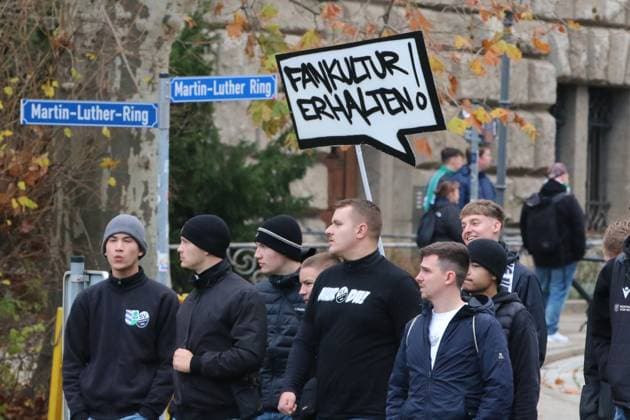 16 11 2025 Demonstration Fandemo in Leipzig Football is safe The fans of SV Sandhausen Leipzig Saxony Germany