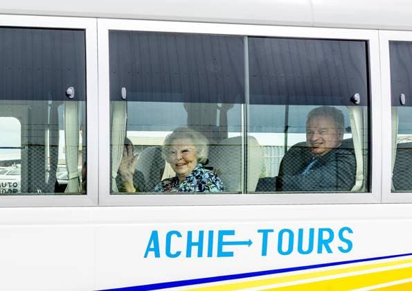 Bonaire, The Netherlands, 2025-11-16 19:59:07 BONAIRE, November 16, 2025, Airport: Princess Beatrix arrives at Bonaire Airport. The visit focuses on the work of the Dutch Caribbean Nature Alliance (DCNA) and social initiatives on the islands. The Princess is the patron of DCNA. PHOTO: NLBeeld Albert Nieboer Credit: NL Beeld Patrick van Emst  Copyright: xx x