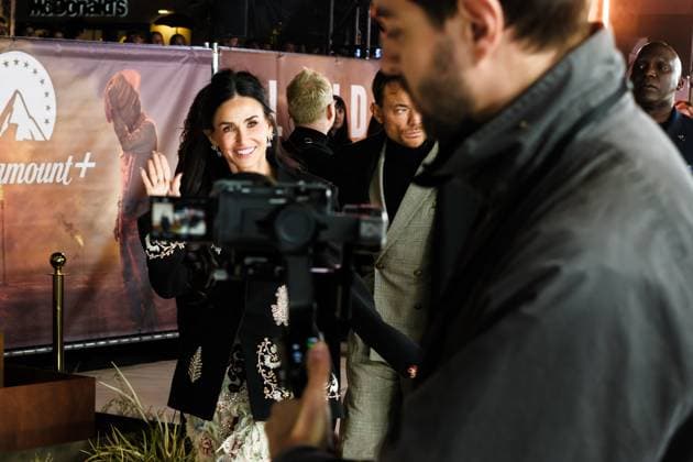Landman Season Two UK premiere on Sunday 16 November 2025 Demi Moore seen at the Landman Season Two UK premiere on Sunday 16 November 2025 at Cineworld Leicester Square, London. ., Credit:Julie Edwards Avalon  Copyright: xJuliexEdwardsx xAvalonx 1052833738