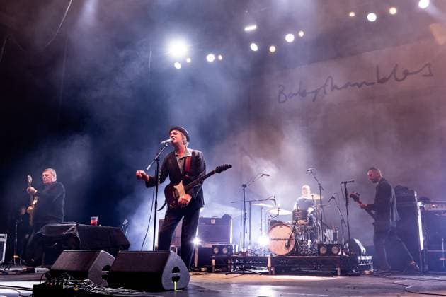 London, Babyshambles play at Brixton Academy. Pictured: (L-R) Mick Whitnall, Peter Doherty, Adam Ficek, Drew McConnell  Copyright: xcristinaxmasseix xipa-agency.netx xx IPA_Agency_IPA68043904