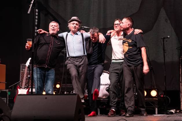 London, Babyshambles play at Brixton Academy. Pictured: Mick Whitnall, Peter Doherty, Adam Ficek, Danny Goffey, Drew McConnell  Copyright: xcristinaxmasseix xipa-agency.netx xx IPA_Agency_IPA68043946