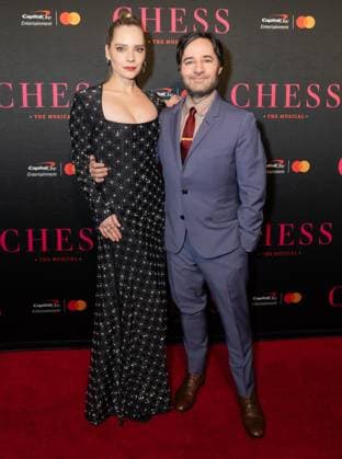 November 16, 2025, Bronx, New York, USA: Guest and Danny Strong attend Chess opening night on Broadway at Imperial Theatre in New York, NY on November 16, 2025 Bronx USA - ZUMAr339 20251116_znp_r339_038 Copyright: xLevxRadinx