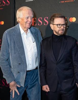 November 16, 2025, Bronx, New York, USA: Tim Rice and Bjorn Ulvaeus attend Chess opening night on Broadway at Imperial Theatre in New York, NY on November 16, 2025 Bronx USA - ZUMAr339 20251116_znp_r339_066 Copyright: xLevxRadinx