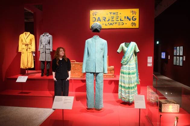 Wes Anderson: The Archives Press Preview at Design Museum, London, UK A staff member views The Darjeeling Limited s Staff Uniforms designed by Milena Canonero at a photocall for The Design Museum s Wes Anderson: The Archives Exhibition at The Design Museum in London, England, UK on Monday 17 November 2025. The exhibition runs from 21 November 2025 - 26 July 2026., Credit:Justin Ng Avalon UK, England, London, Design Museum  Copyright: xJustinxNgx xAvalonx 1052941931