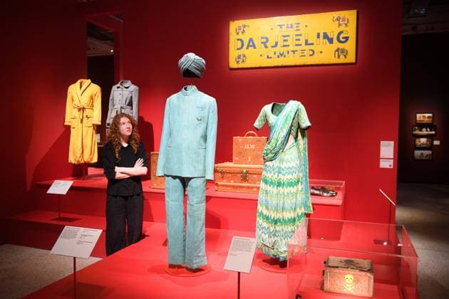 Wes Anderson: The Archives Press Preview at Design Museum, London, UK A staff member views The Darjeeling Limited s Staff Uniforms designed by Milena Canonero at a photocall for The Design Museum s Wes Anderson: The Archives Exhibition at The Design Museum in London, England, UK on Monday 17 November 2025. The exhibition runs from 21 November 2025 - 26 July 2026., Credit:Justin Ng Avalon UK, England, London, Design Museum  Copyright: xJustinxNgx xAvalonx 1052941939