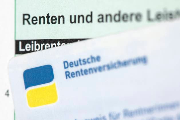 German Pension Insurance A form for the income tax return for the tax office on pensions