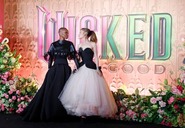 Cynthia Erivo and Ariana Grande arrive on the red carpet at the Wicked: For Good! New York Premiere at David Geffen Hall, Lincoln Center on Monday, November 17, 2025 in New York City  NYP20251117114 JOHNxANGELILLO