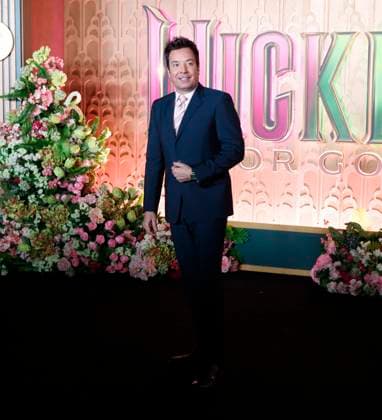 Jimmy Fallon arrives on the red carpet at the Wicked: For Good! New York Premiere at David Geffen Hall, Lincoln Center on Monday, November 17, 2025 in New York City  NYP20251117128 JOHNxANGELILLO