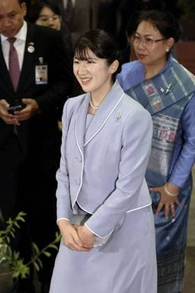 Japan Princess Aiko s visit in Laos Japanese Princess Aiko arrives at a hotel in Vientiane, Laos, on Nov. 17, 2025, as she begins her first official overseas trip on which she will mark the 70th anniversary of the establishment of diplomatic ties between the two countries. (Pool photo)  A14AA0005042983P