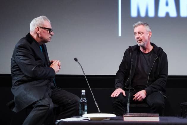 Mark Kermode and John Simm on stage at Mark Kermode in 3D on Monday 17 November 2025 Mark Kermode and John Simm on stage at Mark Kermode in 3D on Monday 17 November 2025 at BFI Southbank, London. ., Credit:Julie Edwards Avalon  Copyright: xJuliexEdwardsx xAvalonx 1053015422