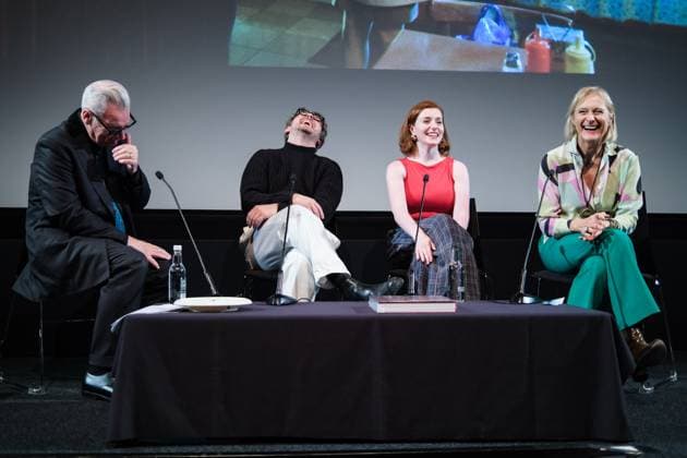 Mark Kermode, Jack Howard, Hannah Onslow and Caroline Goodall on stage at Mark Kermode in 3D on Monday 17 November 2025 Mark Kermode, Jack Howard, Hannah Onslow and Caroline Goodall on stage at Mark Kermode in 3D on Monday 17 November 2025 at BFI Southbank, London. ., Credit:Julie Edwards Avalon  Copyright: xJuliexEdwardsx xAvalonx 1053015599