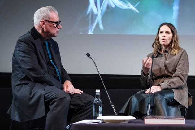 Mark Kermode and Felicity Jones on stage at Mark Kermode in 3D on Monday 17 November 2025 Mark Kermode and Felicity Jones on stage at Mark Kermode in 3D on Monday 17 November 2025 at BFI Southbank, London. ., Credit:Julie Edwards Avalon  Copyright: xJuliexEdwardsx xAvalonx 1053015637