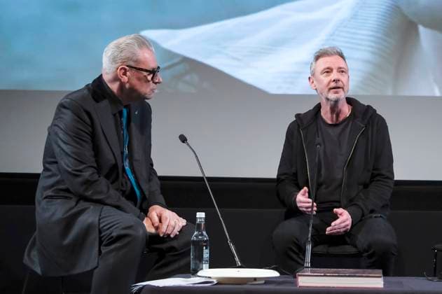 Mark Kermode and John Simm in the talk show Mark Kermode Live in 3D at BFI Southbank London, 17 11 2025 Foto:xJ.xEdwardsx xFuturexImagex kermode_5130