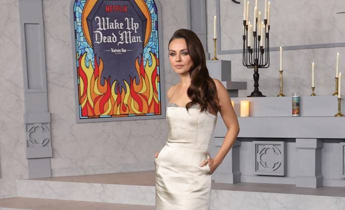 Los Angeles Premiere Of Netflix s Wake Up Dead Man: A Knives Out Mystery 17 November 2025 . Los Angeles, California - Mila Kunis At Los Angeles Premiere Of Netflix s Wake Up Dead Man: A Knives Out Mystery held at The Academy Museum of Motion Pictures in Los Angeles., Credit:Sadou Faye Avalon United States, CA, Los Angeles, Academy Museum of Motion Pictures  Copyright: xSadouxFayex xAvalonx 1053061995