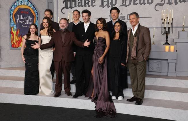 Los Angeles Premiere Of Netflix s Wake Up Dead Man: A Knives Out Mystery 17 November 2025 . Los Angeles, California - Cailee Spaeny, Mila Kunis, Rian Johnson, Josh O Connor, Kerry Washington, Bela Bajaria, Josh Brolin, Ram Bergman, Ori Marmur and Dan Lin At Los Angeles Premiere Of Netflix s Wake Up Dead Man: A Knives Out Mystery held at The Academy Museum of Motion Pictures in Los Angeles., Credit:Sadou Faye Avalon United States, CA, Los Angeles, Academy Museum of Motion Pictures  Copyright: xSadouxFayex xAvalonx 1053062687