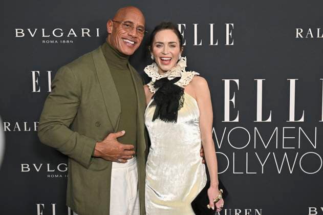 Dwayne Johnson und Emily Blunt bei Elle™s 2025 Women in Hollywood Celebration im Four Seasons Hotel. Los Angeles, 17.11.2025 *** Dwayne Johnson and Emily Blunt at Elle™s 2025 Women in Hollywood Celebration at the Four Seasons Hotel Los Angeles, 17 11 2025 Foto:xD.xStarbuckx xFuturexImagex elle_5242