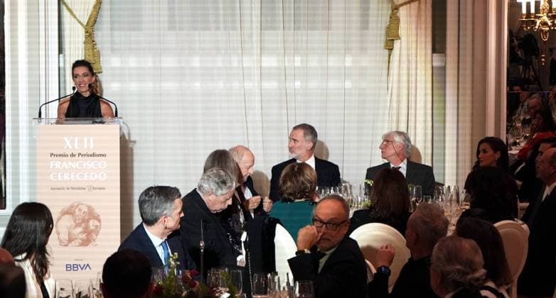 King Felipe VI and Queen Letizia attending 42 edition of Francisco Cerecedo awards in Madrid on Tuesday, 18 November 2025. Cordon Press 