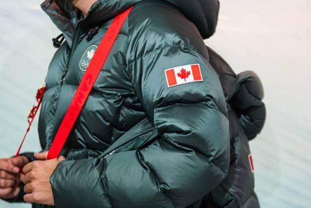 November 18, 2025, Toronto, On, Canada: An athlete models LululemonöÄÃ s new Team Canada uniforms for the Milano Cortina 2026 Winter Olympics, in Toronto, Tuesday, Nov. 18, 2025. Toronto Canada  - ZUMAc35_ 20251118_zaf_c35_056 Copyright: xLauraxProctorx