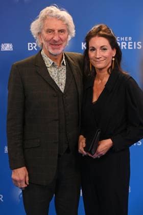 Rufus BECK Actor with partner Julia WUESTENFELD Bavarian Art Award 2025 on 18 11 2025 at Bergson Kunstkraftwerk in Munich