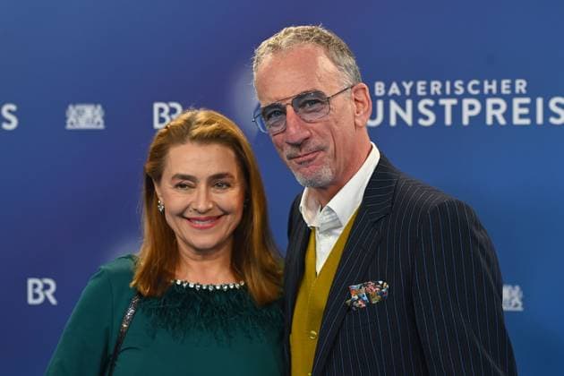 Heio von STETTEN Actor with wife Elisabeth ROMANO, Bavarian Art Award 2025 ceremony on 18 11 2025 at the Bergson Kunstkraftwerk in Munich