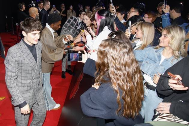 Premiere of Stranger Things season 5 in Berlin Berlin, 18 11 2025 Caleb McLaughlin, Finn Wolfhard and Noah Schnapp at the premiere of Stranger Things season 5 in Berlin Berlin Copyright: xMatthiasxGränzdörferx