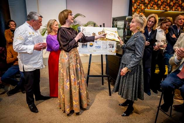 18-11-2025 Baarn Princess Margarita with Robert van Beckhoven, Maya Meijer and Nicole Uniquole attended the opening of the exhibition Taste of Soestdijk (Smaak van Soestdijk ), A Journey Through the Royal Kitchen, about the Royal kitchen at palace Soestdijk in Baarn. Â  Copyright: xPPEx