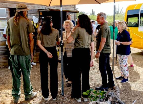 18-11-2025 Antillen Princess Beatrix, patron of the Dutch Caribbean Nature Alliance (DCNA), visited Washington Slagbaai National Park and the Jantje Beton playground and Tera Barra on the 1st day of the 2 day visit to Bonaire. Â  Copyright: xPPEx