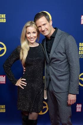 The Golden Steering Wheel 2025 Sebastian Ogier rally racing driver and Andrea Kaiser presenter Award ceremony Auto BILD The Golden Steering Wheel 2025 in the Axel Springer building in Berlin Copyright: xEventpressxFuhrx