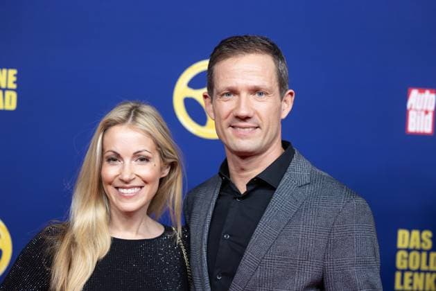 The Golden Steering Wheel 2025 Sebastian Ogier rally racing driver and Andrea Kaiser presenter Award ceremony Auto BILD The Golden Steering Wheel 2025 in the Axel Springer building in Berlin Copyright: xEventpressxFuhrx