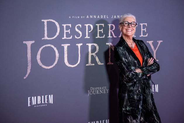 Desperate Journey London Premiere in London - 18 Nov 2025 Annabel Jankel attends the London Premiere of Desperate Journey at Odeon Luxe Leicester Square. London United Kingdom Copyright: xLoredanaxSangiulianox xSOPAxImagesx LSangiuliano-2-7