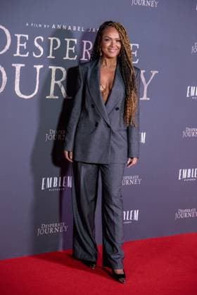 November 18, 2025, London, United Kingdom: Zoe Birkett attends the London Premiere of Desperate Journey at Odeon Luxe Leicester Square. London United Kingdom - ZUMAs197 20251118_aaa_s197_262 Copyright: xLoredanaxSangiulianox
