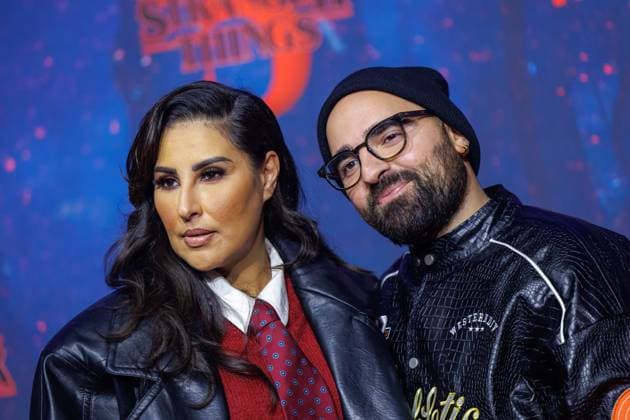 Fan Event Stranger Things 5 Senna Gammour and Xhem at the Netflix Stranger Things Season 5 Fan Event at Tempelhof Airport Hangar 7 on 18 11 2025 in Berlin Copyright: xEventpressxKochanx