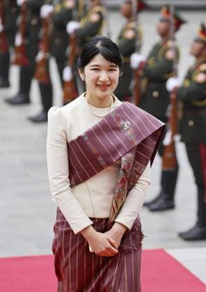 Japan Princess Aiko in Laos Japanese Princess Aiko arrives at the Lao president s office in Vientiane on Nov. 18, 2025, during her official trip to Laos. (Pool photo)  A14AA0005044100P