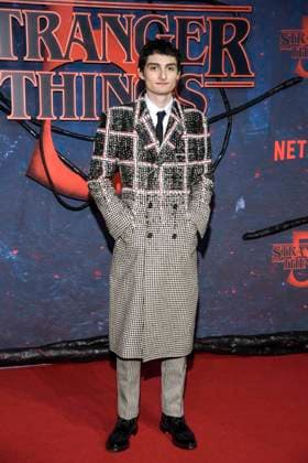 abb Finn Wolfhard as a guest on the red carpet at the big fan event with screening of the Netflix series STRANGER THINGS 5 at Tempelhof Airport on 18 11 2025 in Berlin Berlin Germany