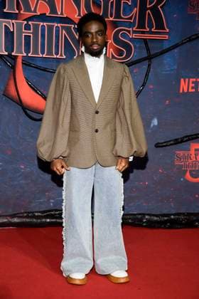 abb Caleb McLaughlin as a guest on the red carpet at the big fan event with screening of the Netflix series STRANGER THINGS 5 at Tempelhof Airport on 18 11 2025 in Berlin Berlin Germany