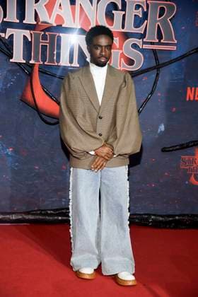 abb Caleb McLaughlin as a guest on the red carpet at the big fan event with screening of the Netflix series STRANGER THINGS 5 at Tempelhof Airport on 18 11 2025 in Berlin Berlin Germany
