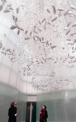 Milan, Preview of the installation Moment the Snow Melts by Chiharu Shiota at Mudec, Museum of Culture in Via Tortona  Copyright: xDuilioxPiaggesix xipa-agency.netx xDuilioxPiaggesix IPA_Agency_IPA68124997