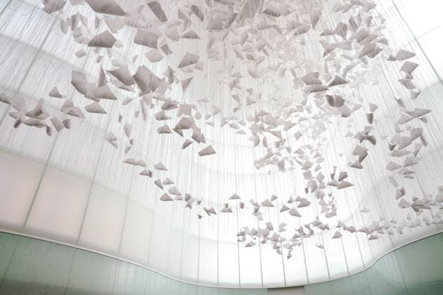 Milan, Preview of the installation Moment the Snow Melts by Chiharu Shiota at Mudec, Museum of Culture in Via Tortona  Copyright: xDuilioxPiaggesix xipa-agency.netx xDuilioxPiaggesix IPA_Agency_IPA68125039