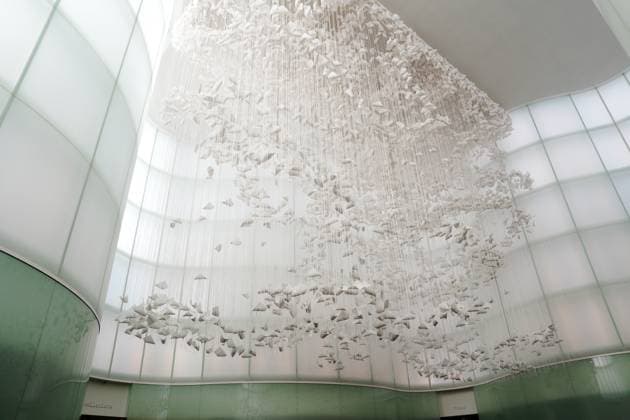 Milan, Preview of the installation Moment the Snow Melts by Chiharu Shiota at Mudec, Museum of Culture in Via Tortona  Copyright: xDuilioxPiaggesix xipa-agency.netx xDuilioxPiaggesix IPA_Agency_IPA68125069