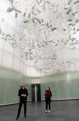 Milan, Preview of the installation Moment the Snow Melts by Chiharu Shiota at Mudec, Museum of Culture in Via Tortona  Copyright: xDuilioxPiaggesix xipa-agency.netx xDuilioxPiaggesix IPA_Agency_IPA68125077