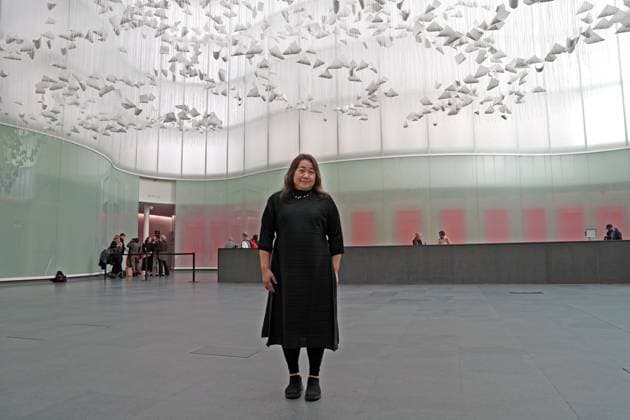 Milan, Preview of the installation Moment the Snow Melts by Chiharu Shiota at Mudec, Museum of Culture in Via Tortona, in the photo the artist Chiharu Shiota  Copyright: xDuilioxPiaggesix xipa-agency.netx xDuilioxPiaggesix IPA_Agency_IPA68125087