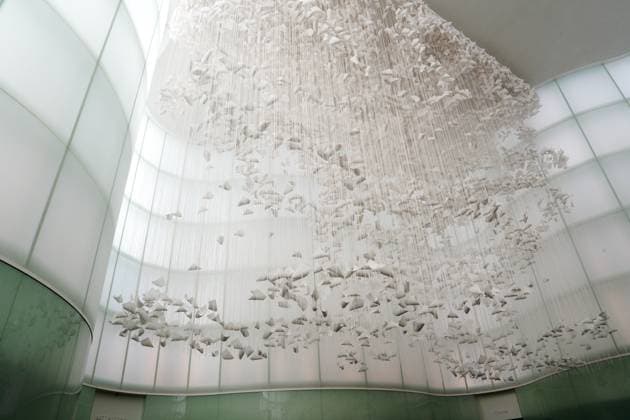 Milan, Preview of the installation Moment the Snow Melts by Chiharu Shiota at Mudec, Museum of Culture in Via Tortona  Copyright: xDuilioxPiaggesix xipa-agency.netx xDuilioxPiaggesix IPA_Agency_IPA68125089
