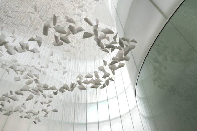 Milan, Preview of the installation Moment the Snow Melts by Chiharu Shiota at Mudec, Museum of Culture in Via Tortona  Copyright: xDuilioxPiaggesix xipa-agency.netx xDuilioxPiaggesix IPA_Agency_IPA68125093