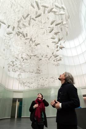 Milan, Preview of the installation Moment the Snow Melts by Chiharu Shiota at Mudec, Museum of Culture in Via Tortona  Copyright: xDuilioxPiaggesix xipa-agency.netx xDuilioxPiaggesix IPA_Agency_IPA68125103